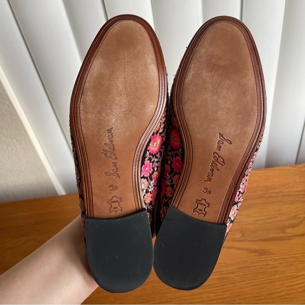 Sam Edelman Paris 2 Floral Embroidered Tassel Mules Size 5.5 - Picture 11 of 12